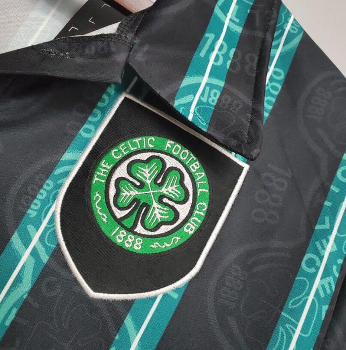 Retro Jersey 1992-1993 Celtic Away Blue/Black Soccer Jersey