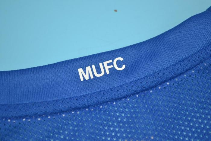 Long Sleeve Retro Jersey 2008-2009 Manchester United Away Blue Soccer Jersey Vintage Man Utd Football Shirt