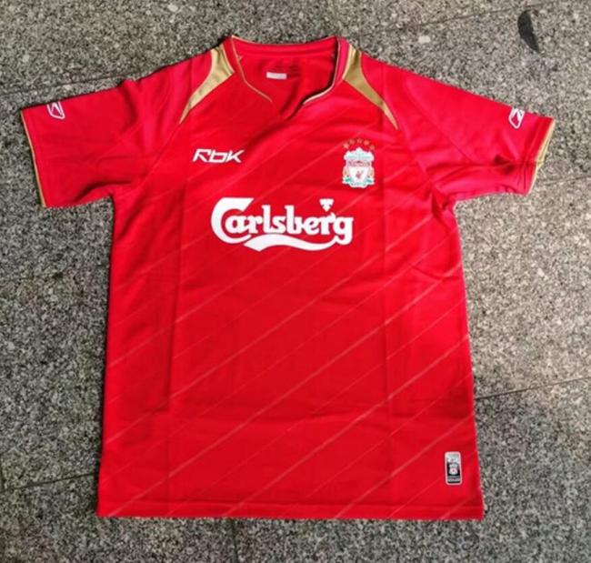 Retro Jersey Livepoool 2005-2006 Red Soccer Jersey