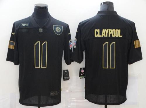 Pittsburgh Steelers 11 CLAYPOOL Black 2020 Salute To Service Limited Jersey