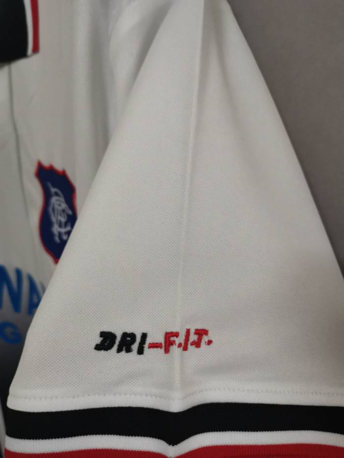 Retro Jersey 1997-1999 Rangers Away White/Black  Soccer Jersey