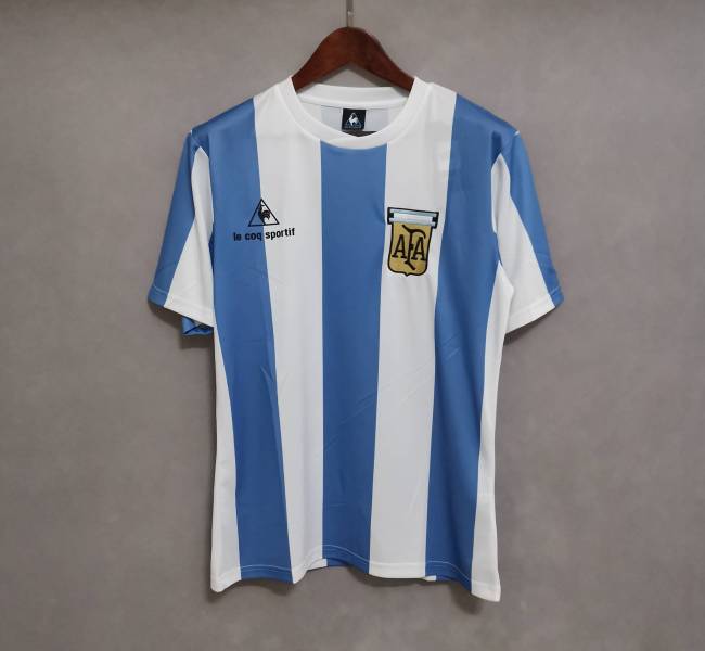 Retro Jersey 1985 Argentina Home Soccer Jersey Vintage Football Shirt