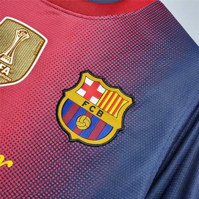 with Front Patch+LFP Patch Retro Jersey 2012-2013 Barcelona Home Soccer Jersey