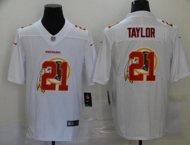 Washington Redskins 21 TAYLOR White Shadow Logo Limited Jersey