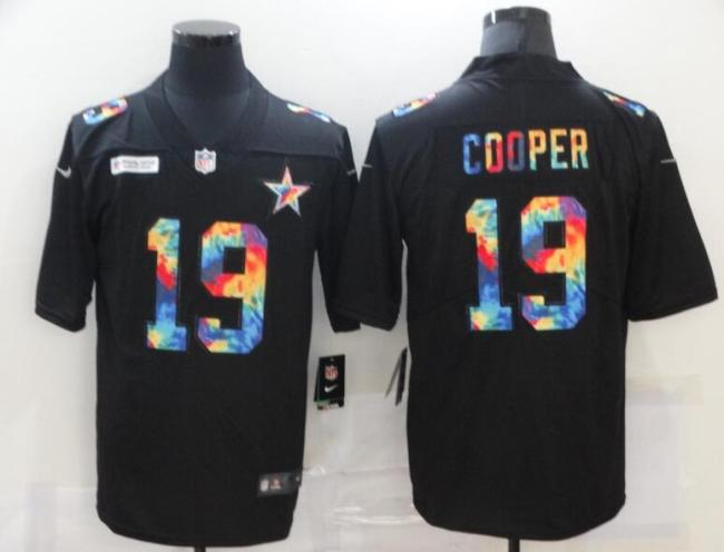 Dallas Cowboys 19 COOPER Black Vapor Untouchable Rainbow Limited Jersey