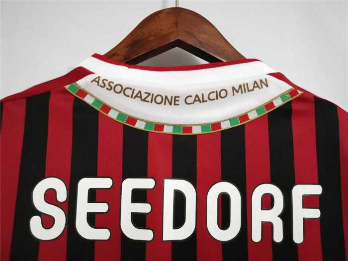 Retro Jersey 2011-2012 AC Milan SEEDORF 10 Home Soccer Jersey