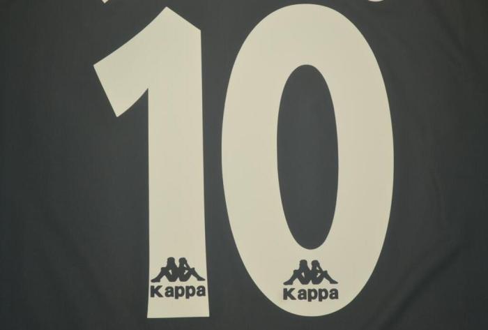 with Coppa Italia+Scudetto+Serie A Patch Retro Jersey 1995-1996 Juventus 10 DEL PIERO Away Black Soccer Jersey