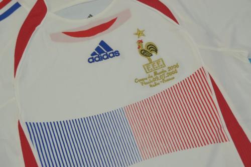 with Patch Retro Jersey France 2006 Away White Soccer Jersey Vintage Football Shirt