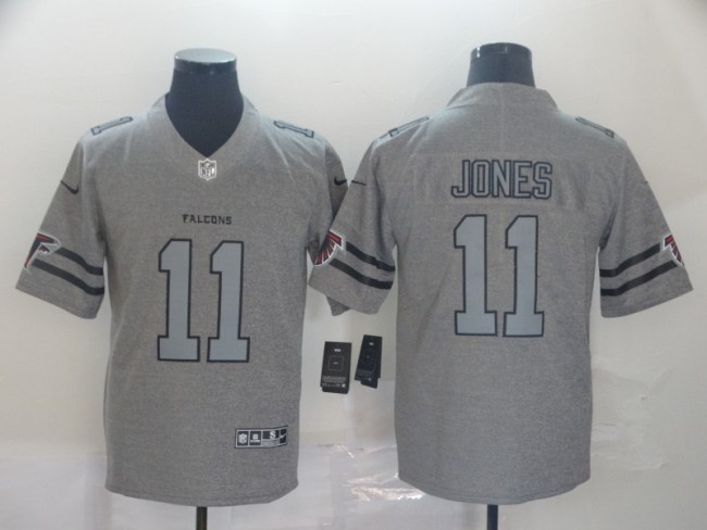 Atlanta Falcons 11 JONES 2019 Gray Gridiron Gray Vapor Untouchable Limited Jersey