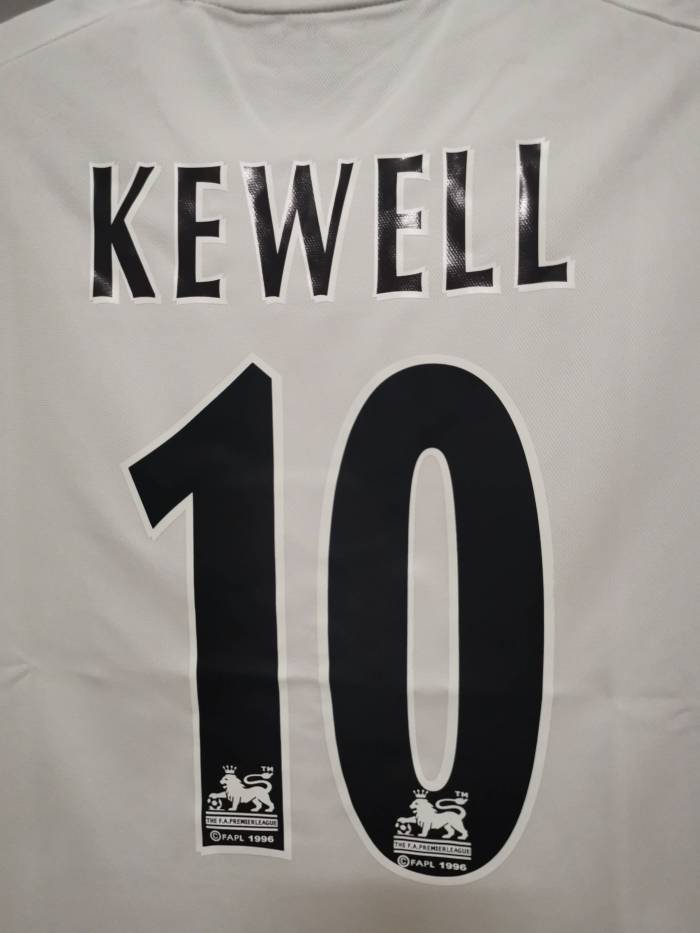 Retro Jersey 2000-2002 Leeds United 10 KEWELL Home Soccer Jersey Vintage Football Shirt