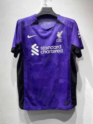 Fan Version 2023-2024 Liverpool 3rd Away Purple Football Shirt S,M,L,XL,2XL,3XL,4XL