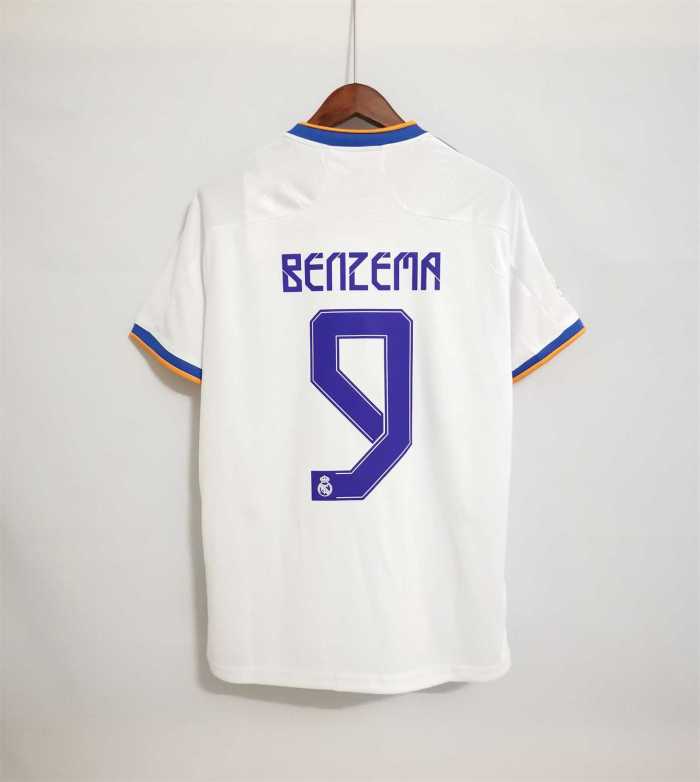 Retro Jersey 2021-2022 Real Madrid BENZEMA 9 Home Soccer Jersey