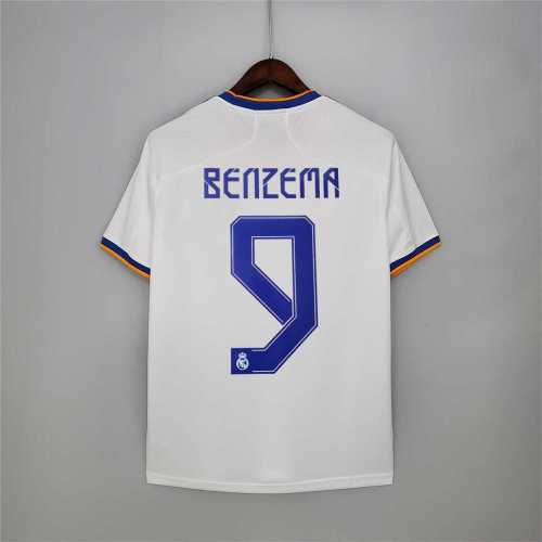 Retro Jersey 2021-2022 Real Madrid BENZEMA 9 Home Soccer Jersey