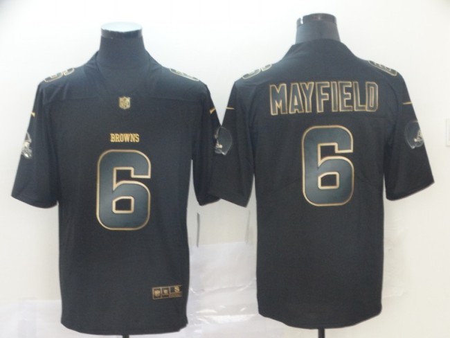 Cleveland Browns 6 Baker Mayfield Black Gold Vapor Untouchable Limited Jersey