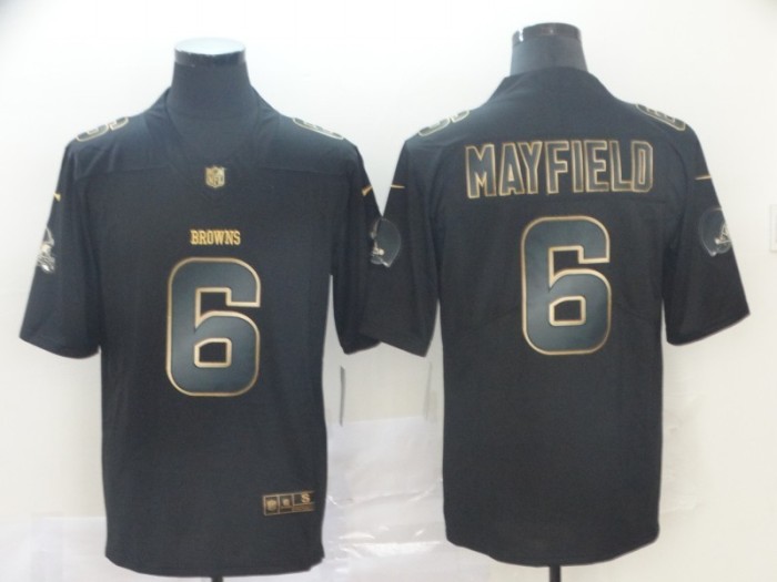 Cleveland Browns 6 Baker Mayfield Black Gold Vapor Untouchable Limited Jersey