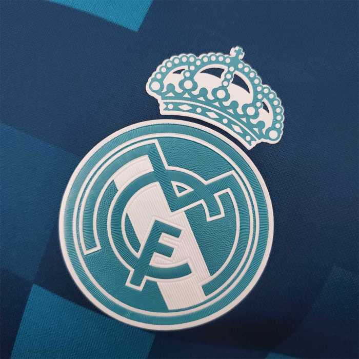Retro Jersey 2017-2018 Player Version Real Madrid Third Away Blue Soccer Jersey