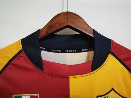 with Scudetto Patch Retro Jersey 2001-2002 AS Roma Champions League Home Soccer Jersey