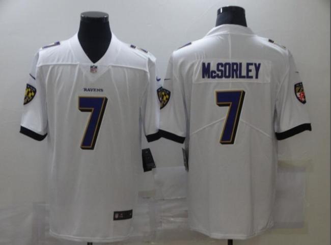 Ravens 7 Trace McSorley White Vapor Untouchable Limited Jersey