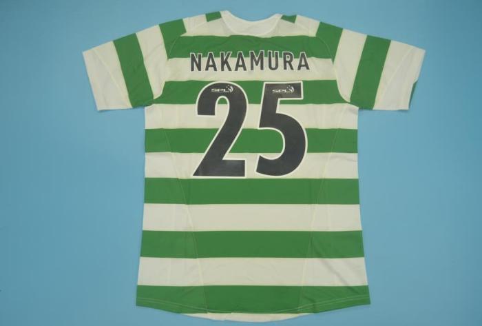 Retro Jersey 2005-2006 Celtic 25 NAKAMURA Home Soccer Jersey
