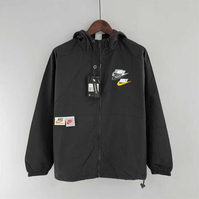 Nk Black Soccer Windbreaker Jacket