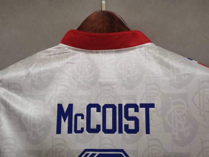 Retro Jersey 1996-1997 Rangers McCOIST 9 Away Red/White Soccer Jersey