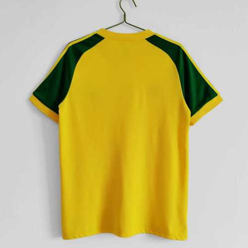 Retro Jersey 1982 Wales Away Yellow Soccer Jersey Vintage Football Shirt