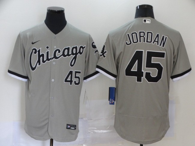 Chicago White Sox 45 JORDAN Grey Flexbase Jersey