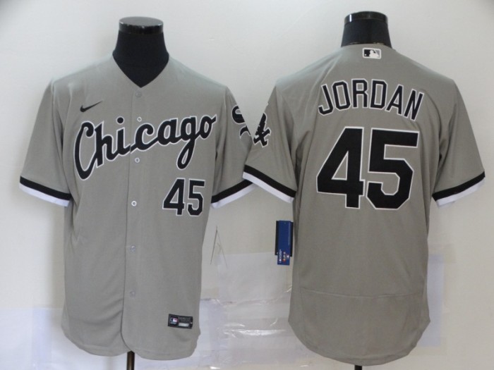 Chicago White Sox 45 JORDAN Grey Flexbase Jersey