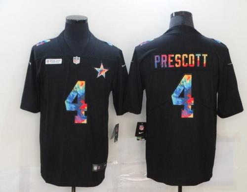 Dallas Cowboys 4 PRESCOTT Black Vapor Untouchable Rainbow Limited Jersey