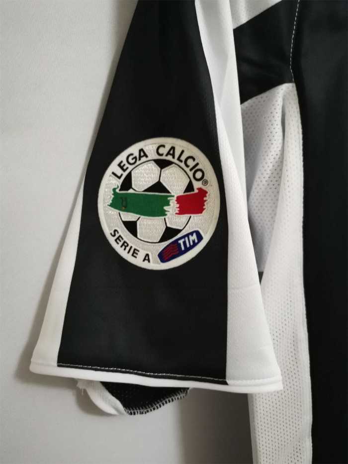 with Serie A Patch Retro Jersey 2004-2005 Juventus Vintage Home Soccer Jersey