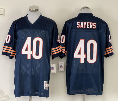 Retro Jersey Chicago Bears 40 SAYERS Blue NFL Jersey