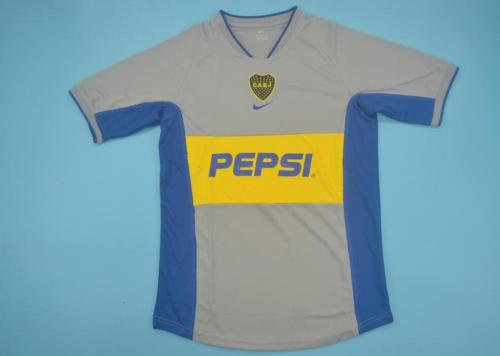 Retro Jersey 2002-2003 Boca Juniors Away Grey Soccer Jersey Vintage Football Shirt