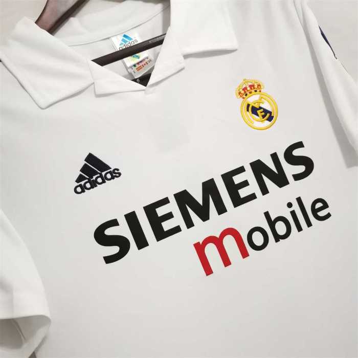 with UCL Patch Retro Jersey 2002-2003 Real Madrid Home Soccer Jersey