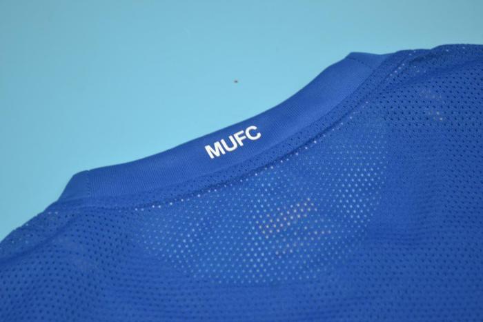 Long Sleeve Retro Jersey 2008-2009 Manchester United Away Blue Soccer Jersey Vintage Man Utd Football Shirt
