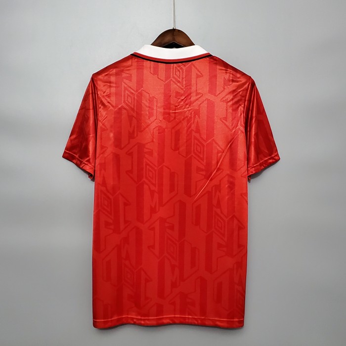 Retro Jersey 1992-1994 Manchester United Home Soccer Jersey Vintage Football Shirt