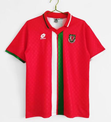 Retro Jersey 1996-1998 Wales Home Red Soccer Jersey Vintage Football Shirt