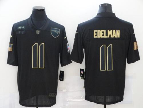 Patriots 11 Julian Edelman Black 2020 Salute To Service Limited Jersey