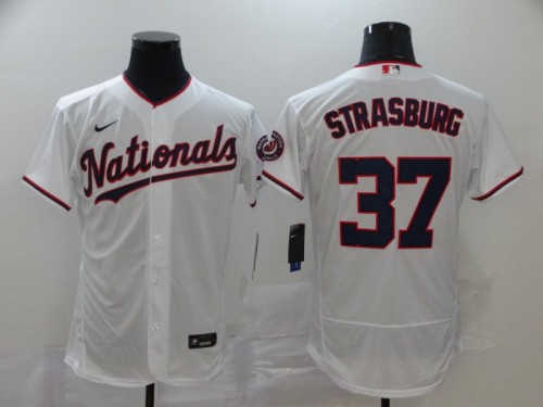 Washington Nationals 37 STRASBURG White 2020 Flexbase Jersey