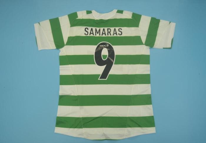 Retro Jersey 2005-2006 Celtic 9 SAMARAS Home Soccer Jersey