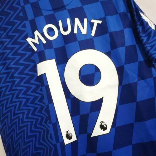 with EPL Patch Retro Jersey 2021-2022 Chelsea MOUNT 19 Home Blue Soccer Jersey