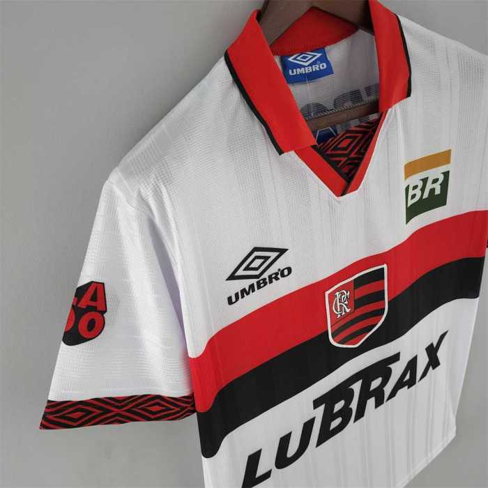 Retro Jersey 1995-1996 Flamengo Away White Soccer Jersey Vintage Football Shirt