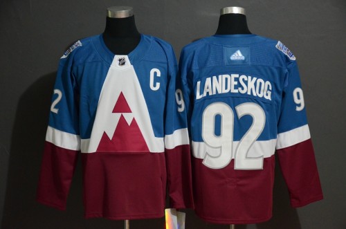 Colorado Avalanche 92 Gabriel Landeskog Blue Red 2020 NHL Stadium Series Jersey