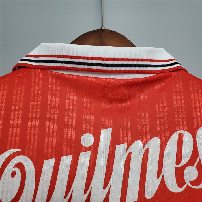 Retro Jersey 1995-1996 River Plate Away Red Soccer Jersey Vintage Football Shirt