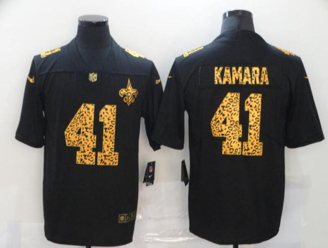 Saints 41 Alvin Kamara Black Leopard Vapor Untouchable Limited Jersey