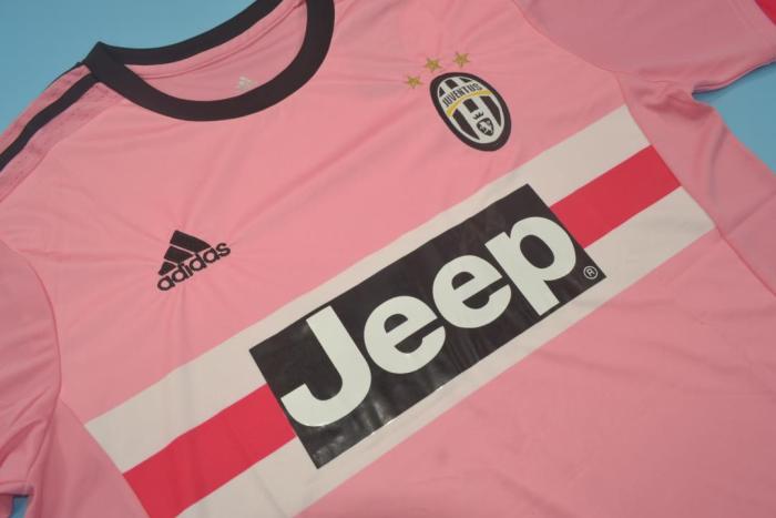 Retro Jersey 2015-2016 Juventus Away Pink Soccer Jersey Vintage Football Shirt