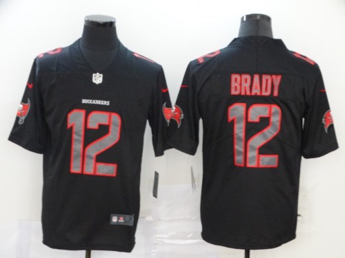 2020 Tampa Bay Buccaneers 12 TOM BRADY Black Red NFL Jersey