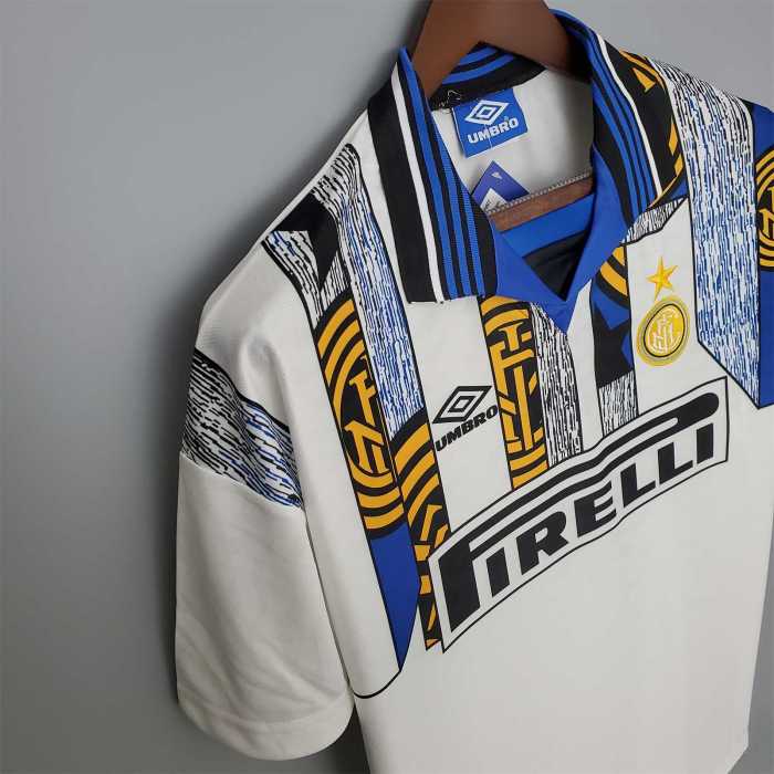 Retro Jersey 1996-1997 Inter Milan Away White Soccer Jersey