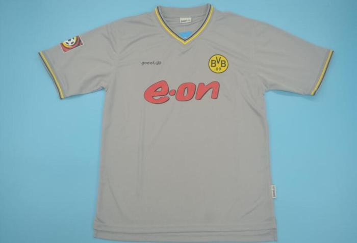 Retro Jersey 2000-2001 Borussia Dortmund Away Grey Soccer Jersey