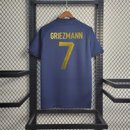 Fans Version 2022 World Cup France GRIEZMANN 7 Home Soccer Jersey