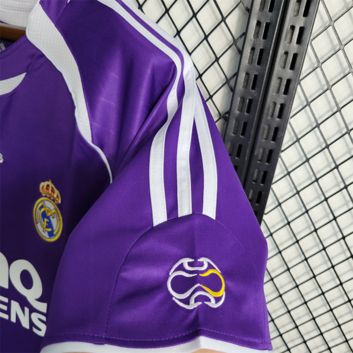 Retro Shirt 2006-2007 Real Madrid Third Away Purple Vintage Soccer Jersey